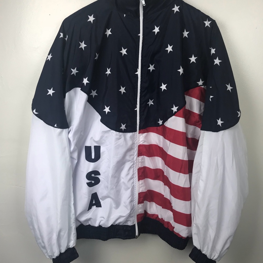 Patriotic USA windbreaker jacket